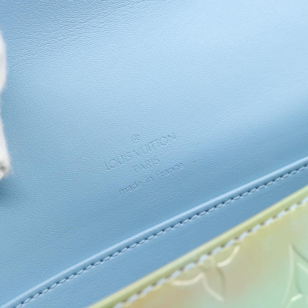 LOUIS VUITTON Monogram Vernis Thompson Street Baby Blue M91009 LV Auth ep15428