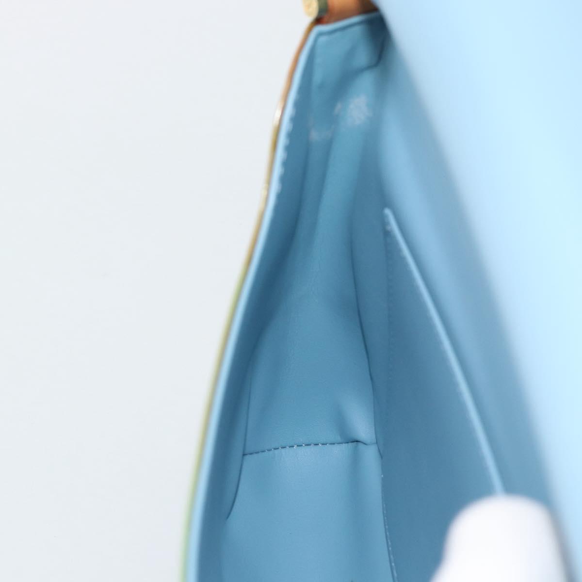 LOUIS VUITTON Monogram Vernis Thompson Street Baby Blue M91009 LV Auth ep15428