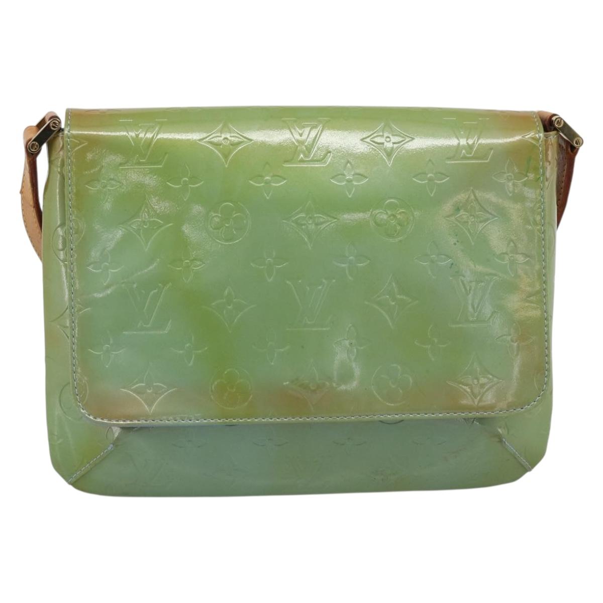LOUIS VUITTON Monogram Vernis Thompson Street Baby Blue M91009 LV Auth ep15428