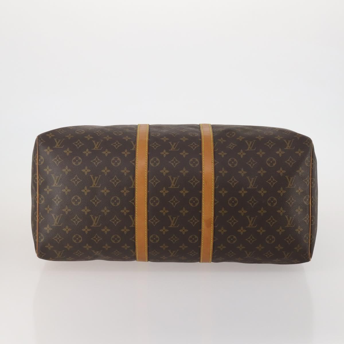 LOUIS VUITTON Monogram Keepall 55 Boston Bag M41424 LV Auth ep15437