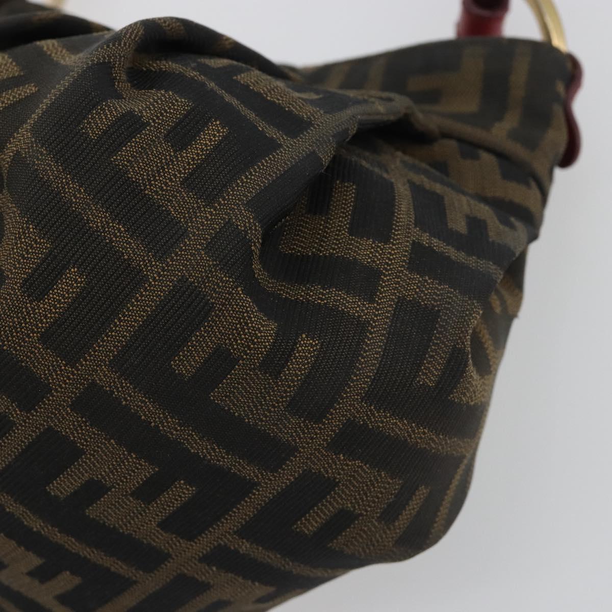 FENDI Zucca Canvas Hand Bag Brown Gold Tone 8BK044 Auth ep15443