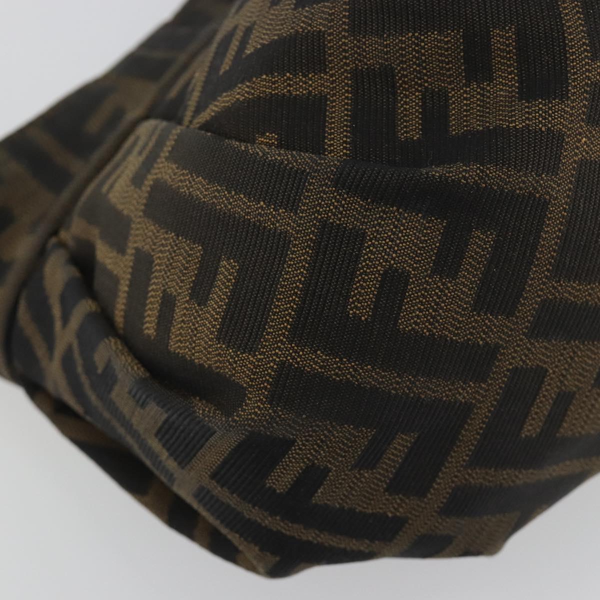 FENDI Zucca Canvas Hand Bag Brown Gold Tone 8BK044 Auth ep15443
