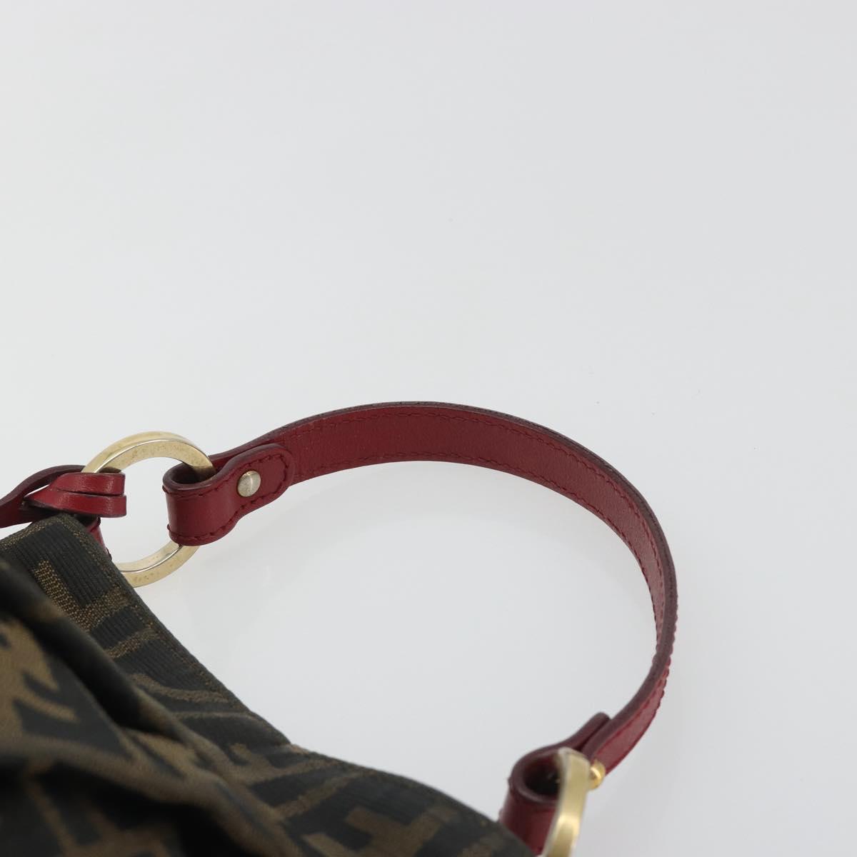 FENDI Zucca Canvas Hand Bag Brown Gold Tone 8BK044 Auth ep15443