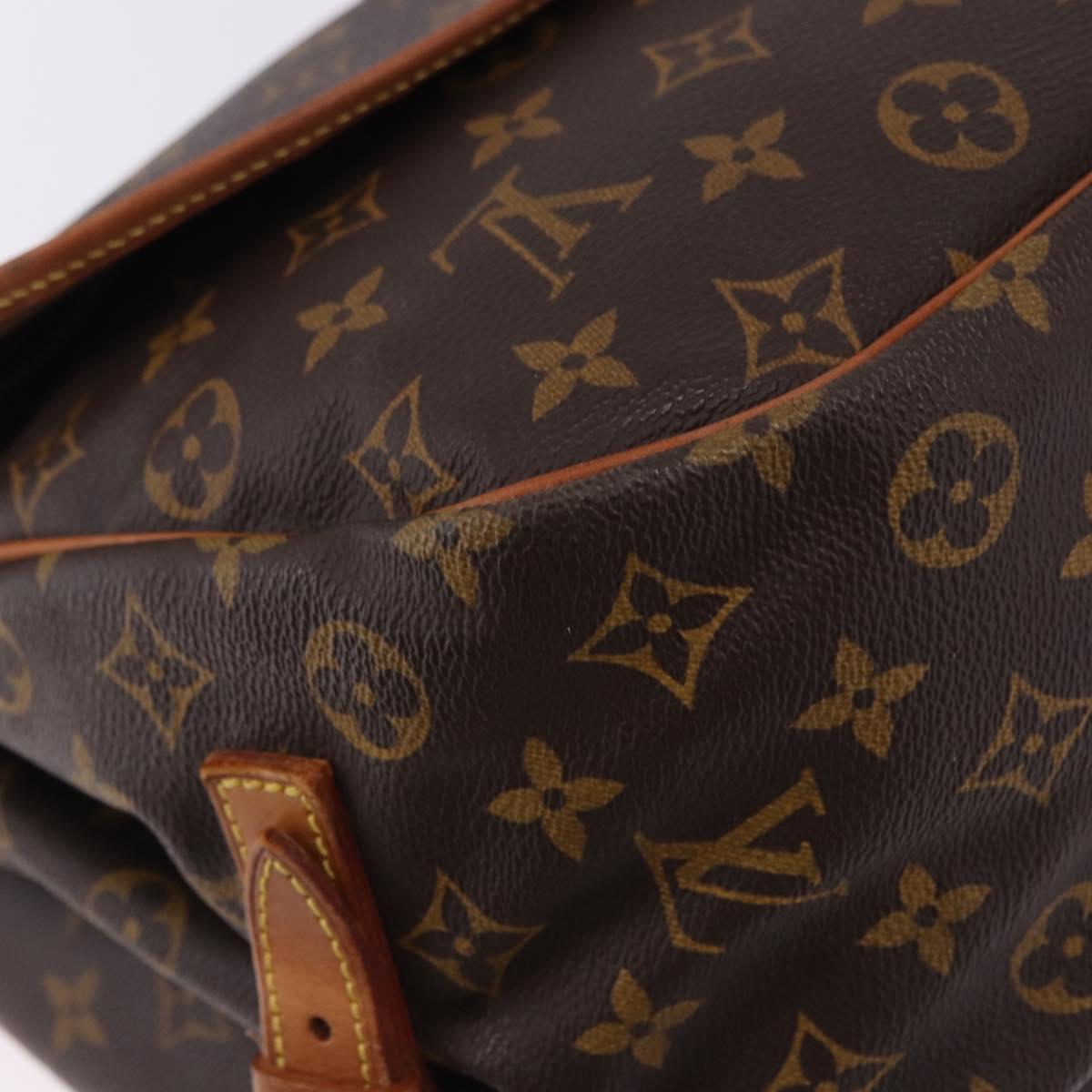 LOUIS VUITTON Monogram Saumur 35 Shoulder Bag M42254 LV Auth ep15455