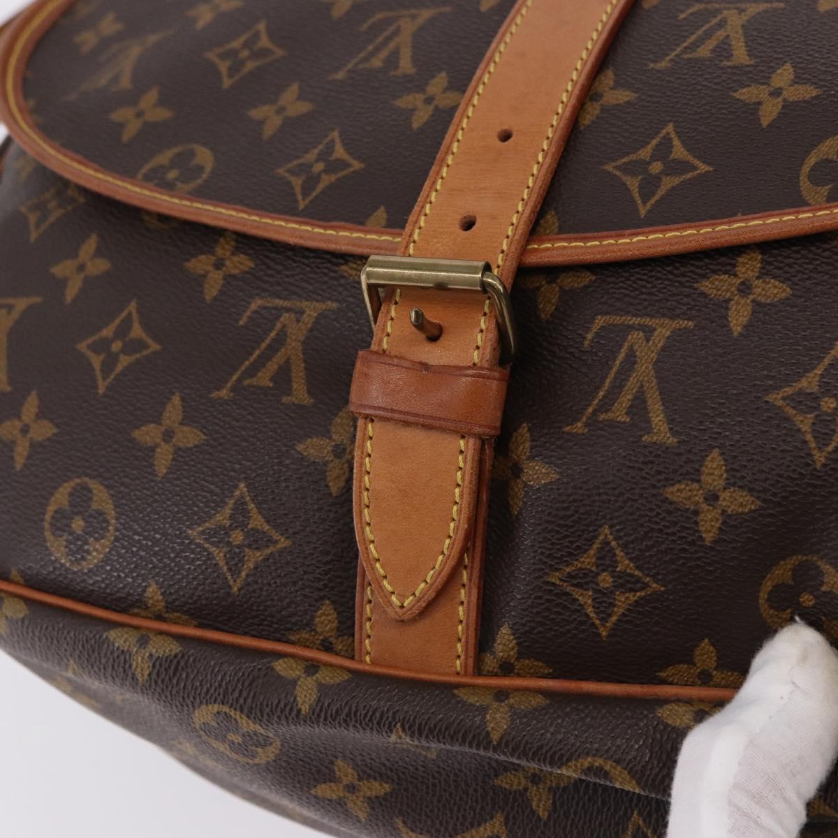 LOUIS VUITTON Monogram Saumur 35 Shoulder Bag M42254 LV Auth ep15455