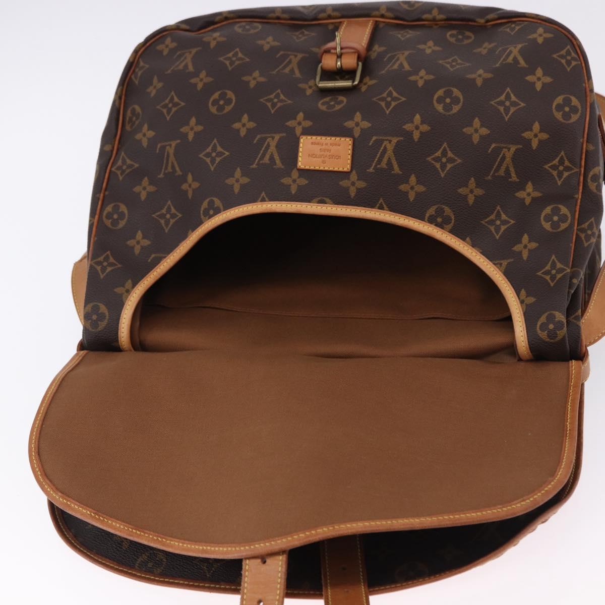 LOUIS VUITTON Monogram Saumur 35 Shoulder Bag M42254 LV Auth ep15455