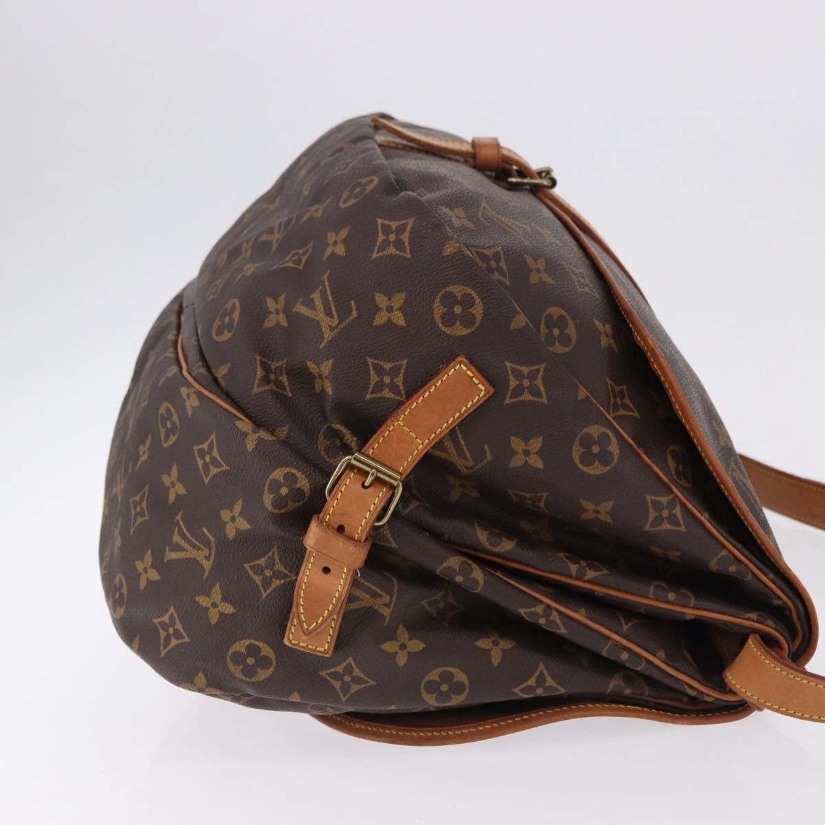 LOUIS VUITTON Monogram Saumur 35 Shoulder Bag M42254 LV Auth ep15455