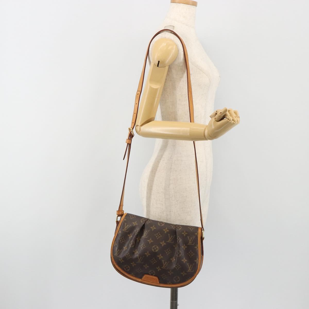 LOUIS VUITTON Monogram Menilmontant PM Shoulder Bag M40474 LV Auth ep15463