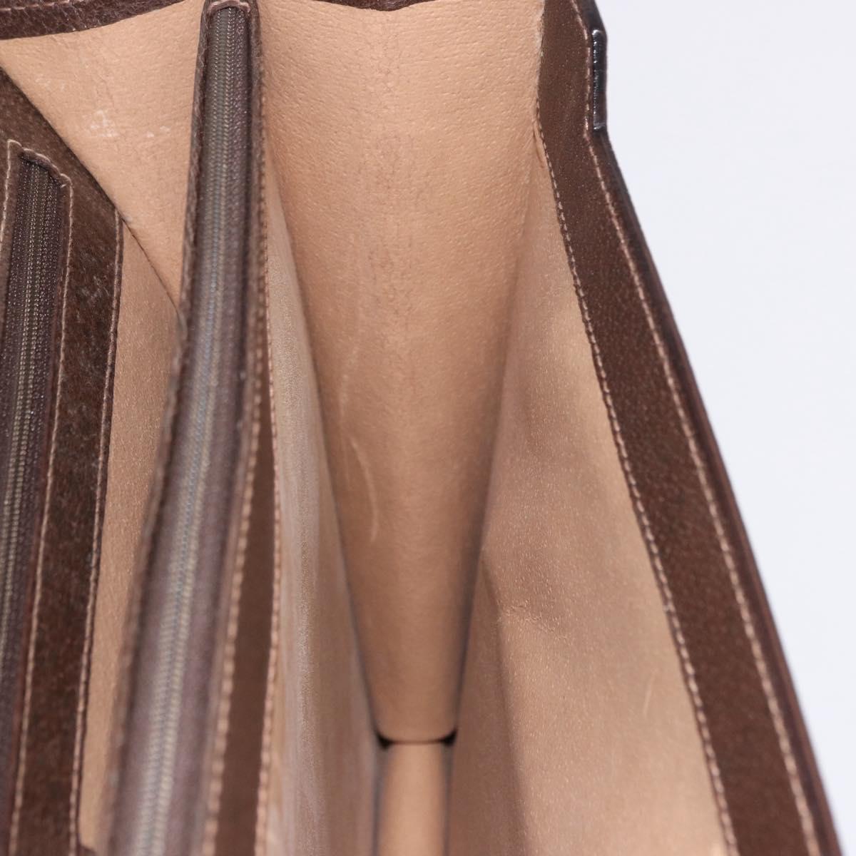 GUCCI GG Supreme Business Bag PVC Leather Beige Gold 904 20 002 Auth ep15466