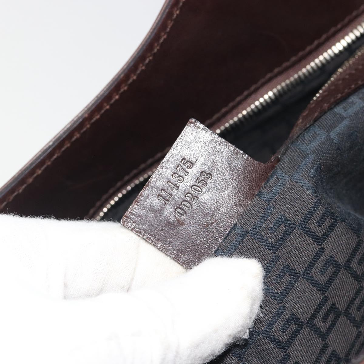 GUCCI Hand Bag Canvas Beige Silver 114875 Auth ep15468A