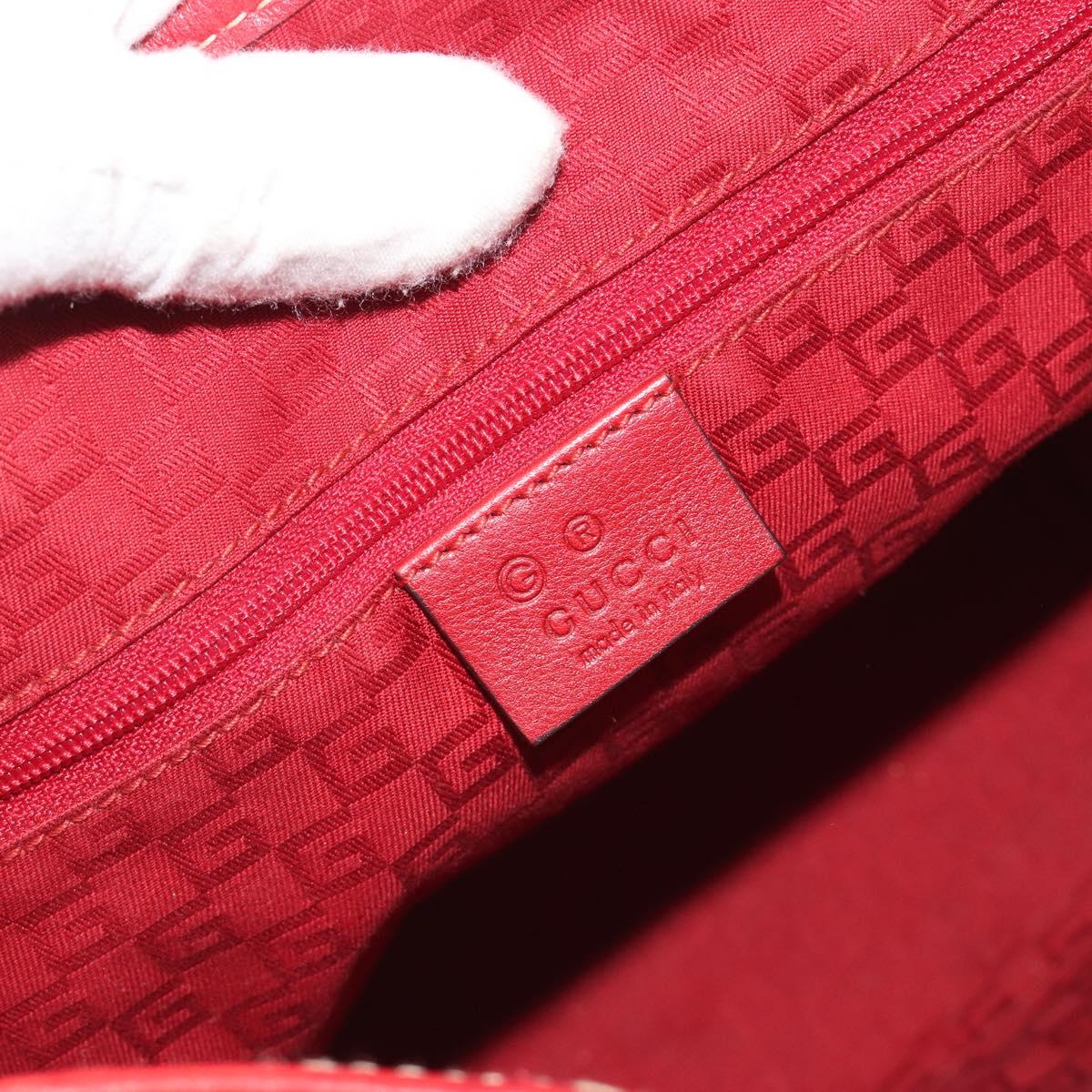 GUCCI GG Supreme Hand Bag PVC Leather Outlet White Red 257250 Auth ep15469