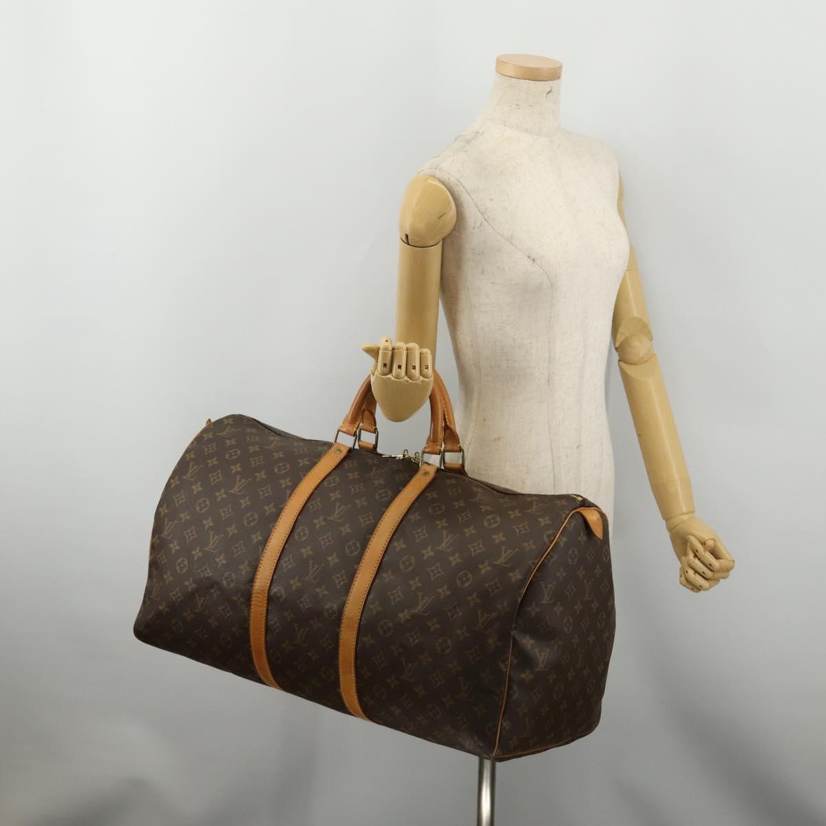 LOUIS VUITTON Monogram Keepall 55 Boston Bag M41424 LV Auth ep15473