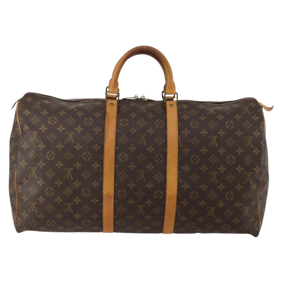 LOUIS VUITTON Monogram Keepall 55 Boston Bag M41424 LV Auth ep15473