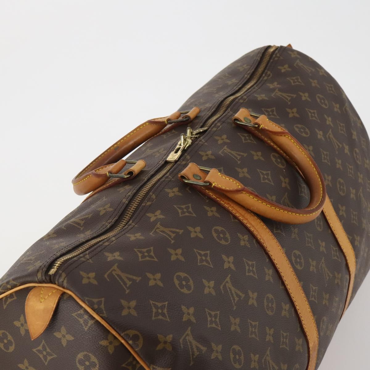 LOUIS VUITTON Monogram Keepall 55 Boston Bag M41424 LV Auth ep15473
