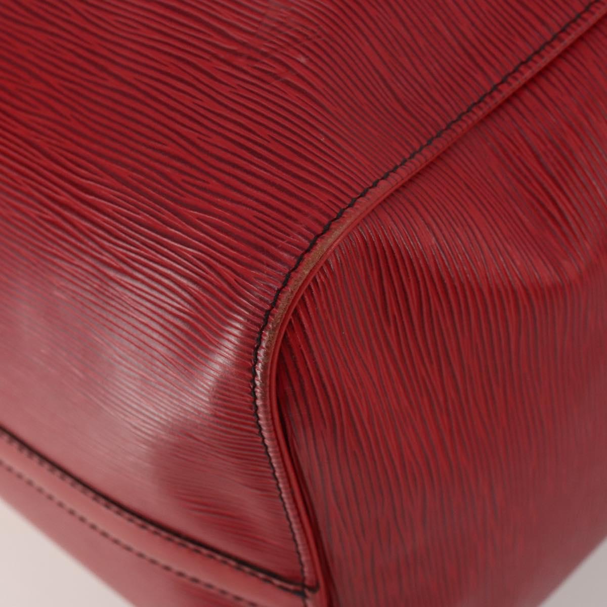 LOUIS VUITTON Epi Keepall 50 Boston Bag Red M42967 LV Auth ep15474