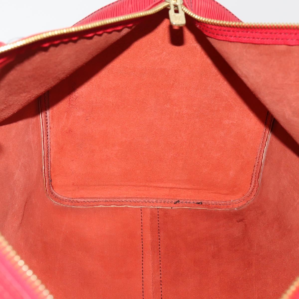 LOUIS VUITTON Epi Keepall 50 Boston Bag Red M42967 LV Auth ep15474