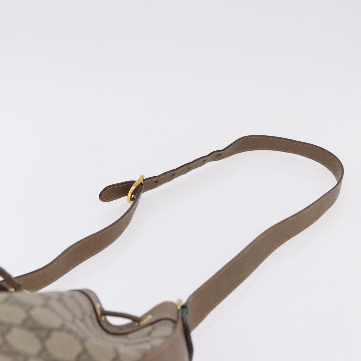 GUCCI GG Supreme Shoulder Bag PVC Leather Beige Gold Tone 41 02 034 Auth ep15475