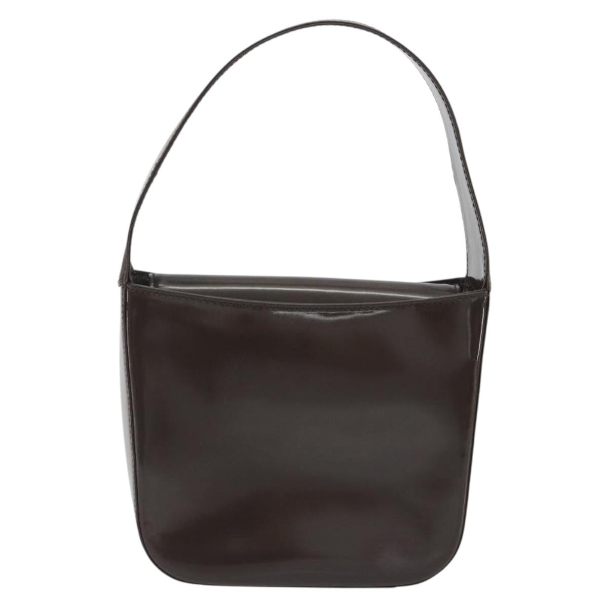 GUCCI Shoulder Bag Patent Brown 007 2046 0249 Auth ep15483