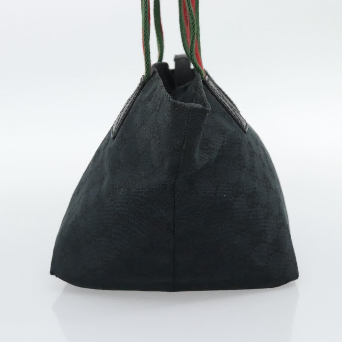 GUCCI GG Canvas Hand Bag Black 131228 Auth ep15484