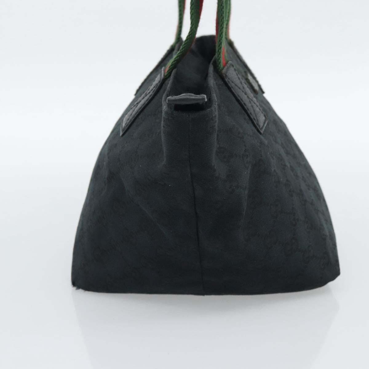 GUCCI GG Canvas Hand Bag Black 131228 Auth ep15484