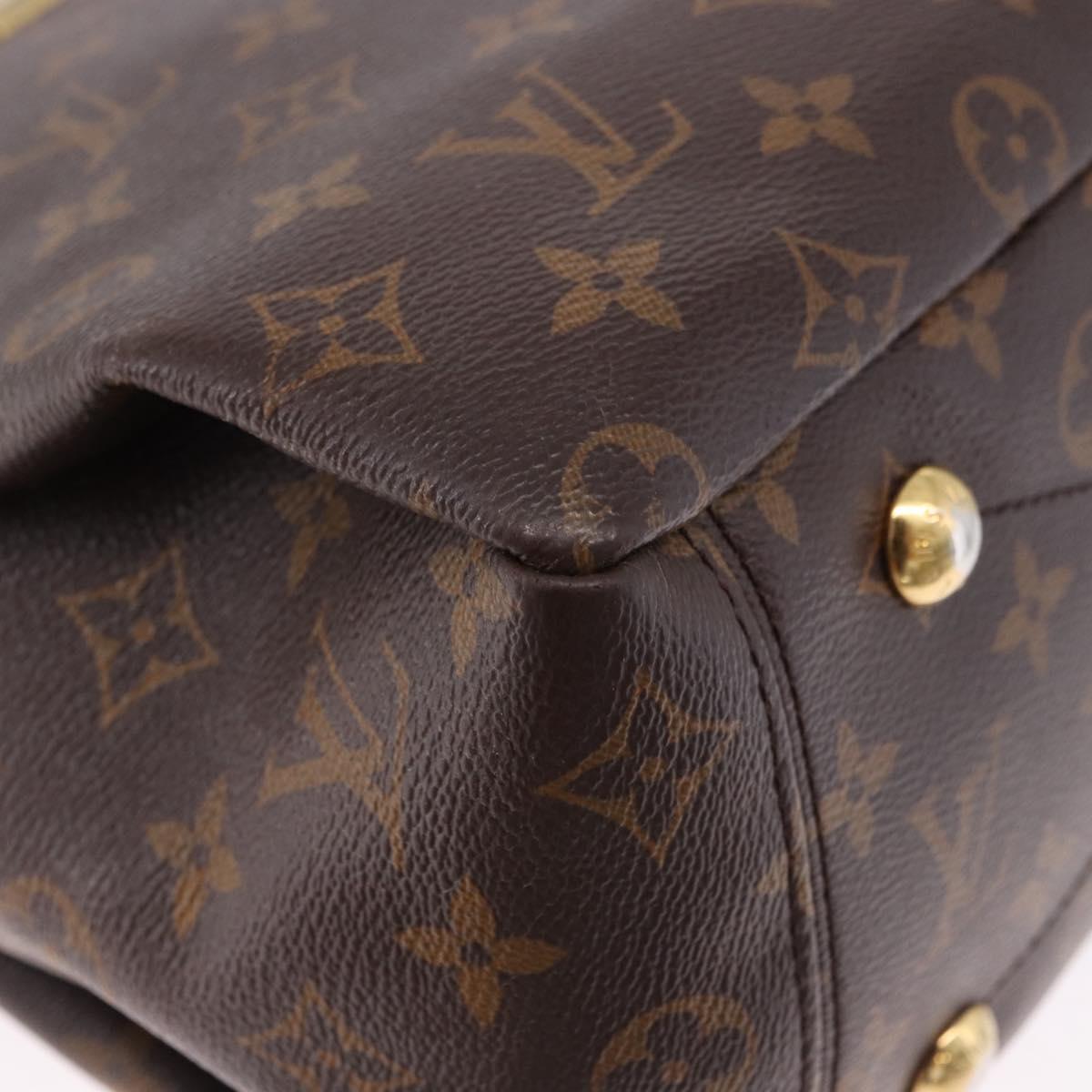 LOUIS VUITTON Monogram Pallas MM Hand Bag 2way Red M41175 LV Auth ep15485