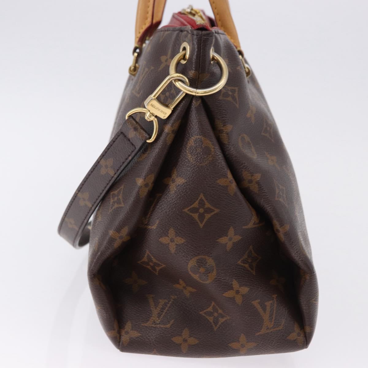 LOUIS VUITTON Monogram Pallas MM Hand Bag 2way Red M41175 LV Auth ep15485