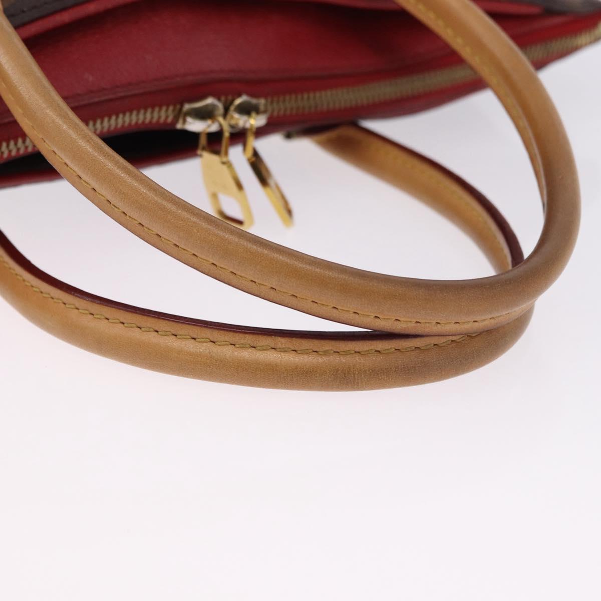 LOUIS VUITTON Monogram Pallas MM Hand Bag 2way Red M41175 LV Auth ep15485