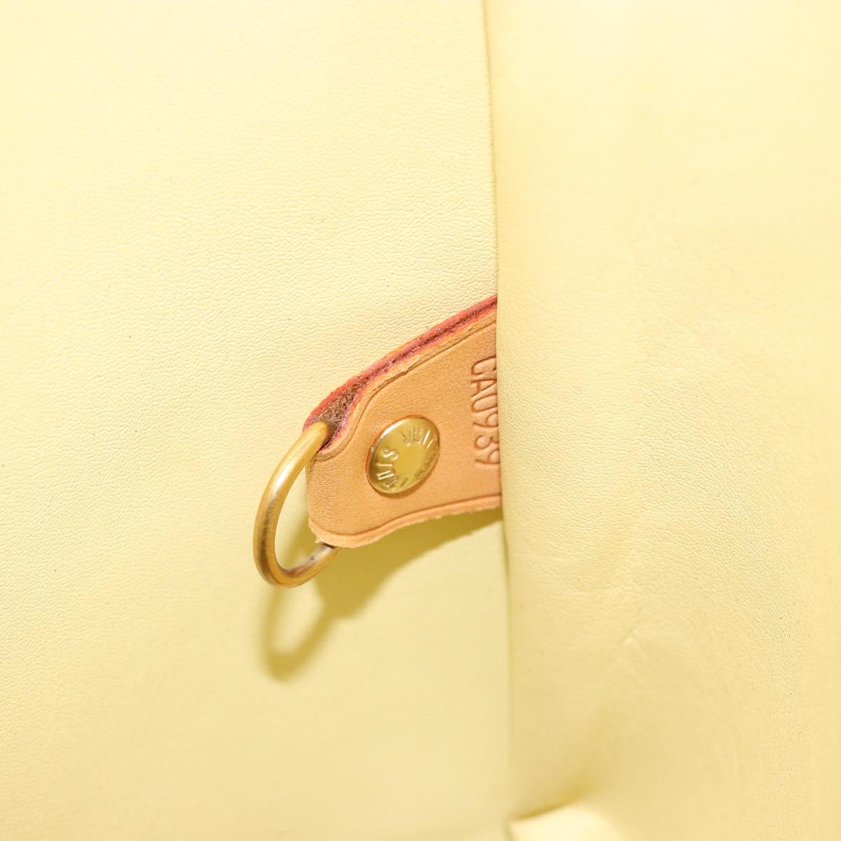 LOUIS VUITTON Monogram Vernis Houston Hand Bag Lime Yellow M91055 Auth ep15500