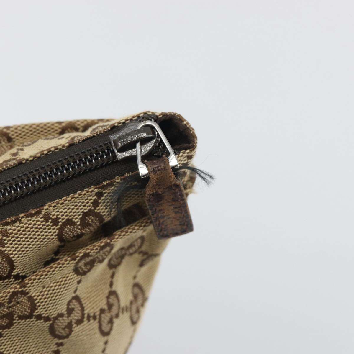 GUCCI GG Canvas Web Sherry Line Tote Bag Beige 131230 Auth ep15516