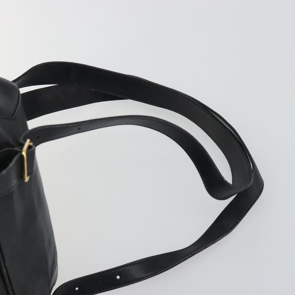 GUCCI Bamboo Backpack Leather Black Gold 003 2058 0016 Auth ep15518
