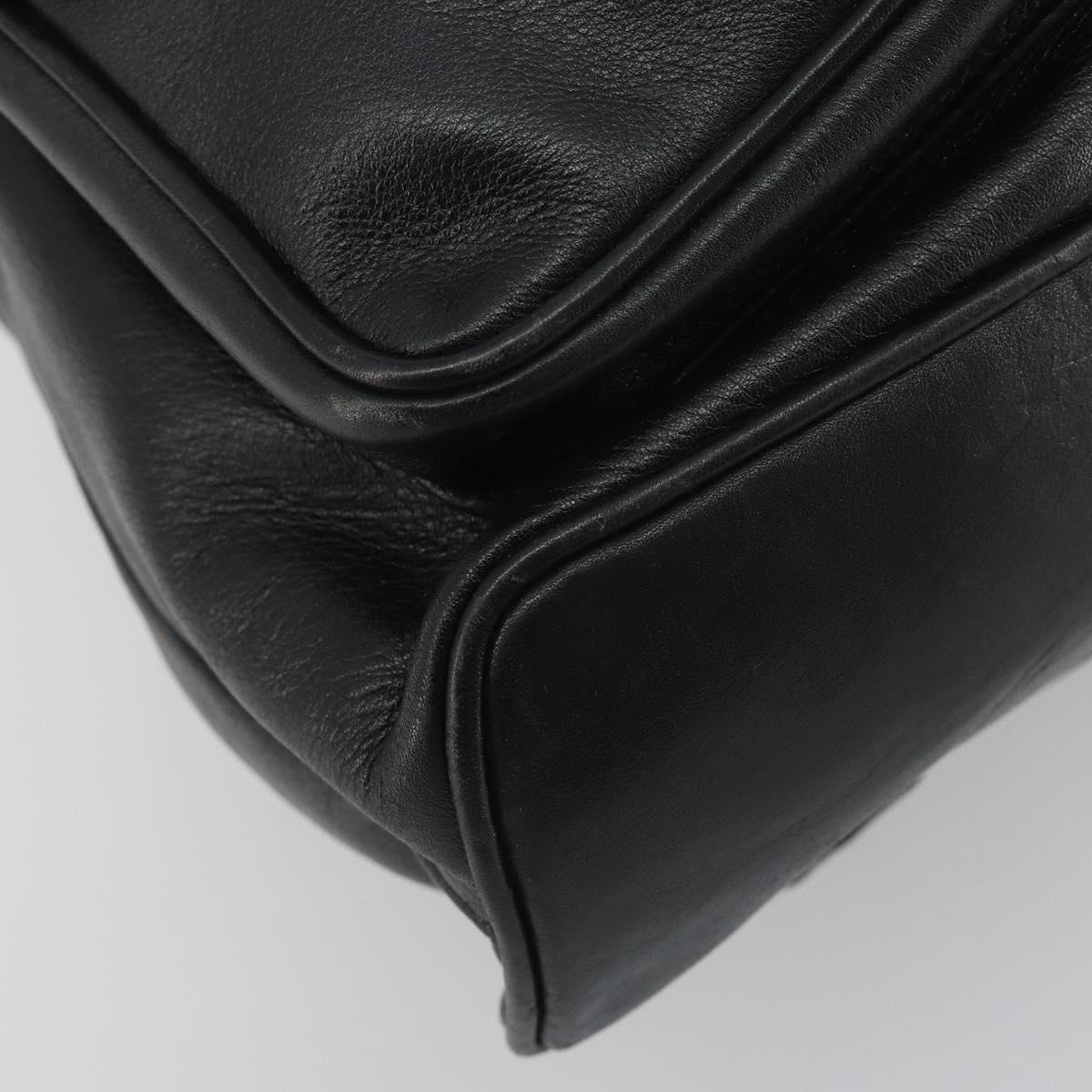 GUCCI Bamboo Backpack Leather Black Gold 003 2058 0016 Auth ep15518