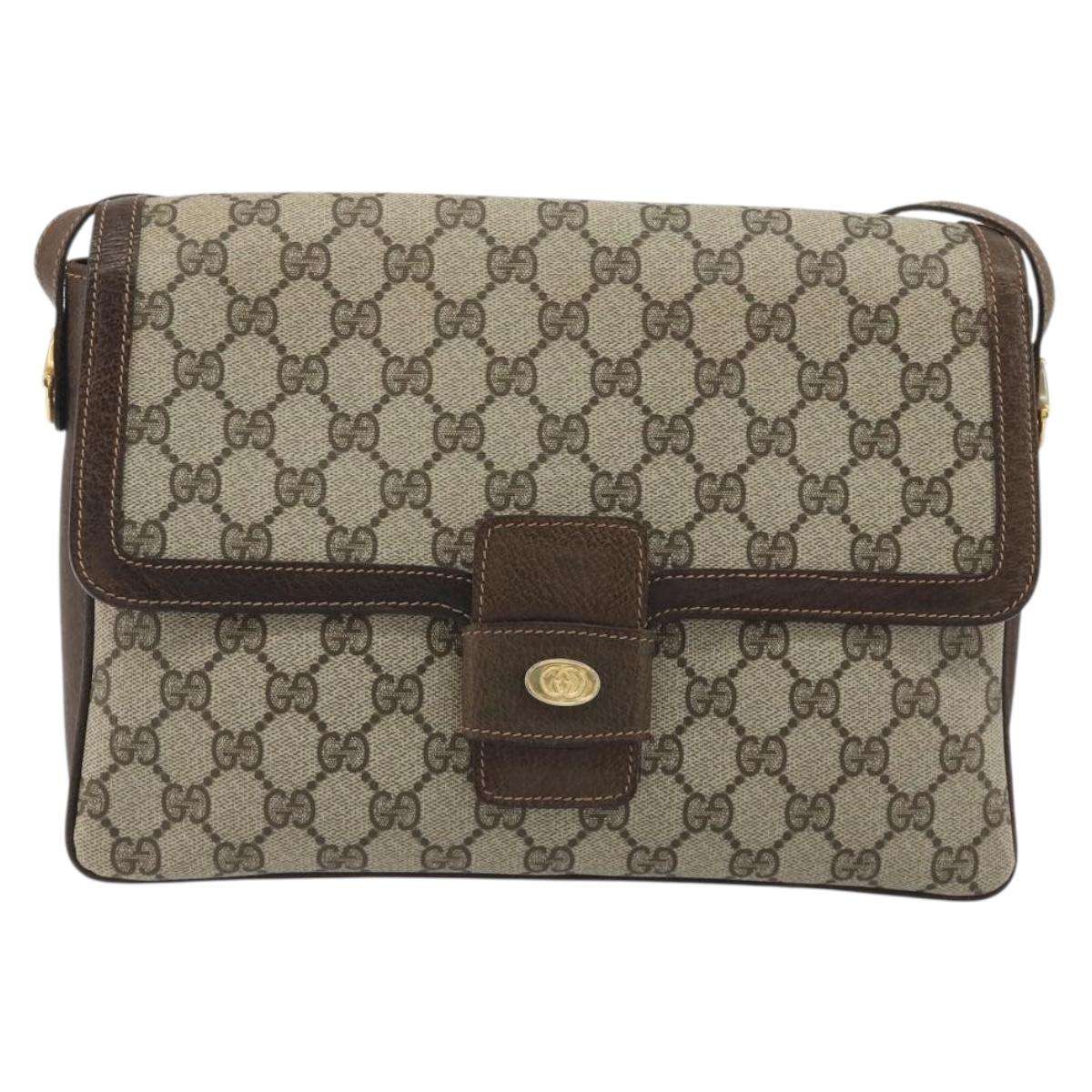 GUCCI GG Supreme Shoulder Bag PVC Beige Gold 001 16 4084 Auth ep15519