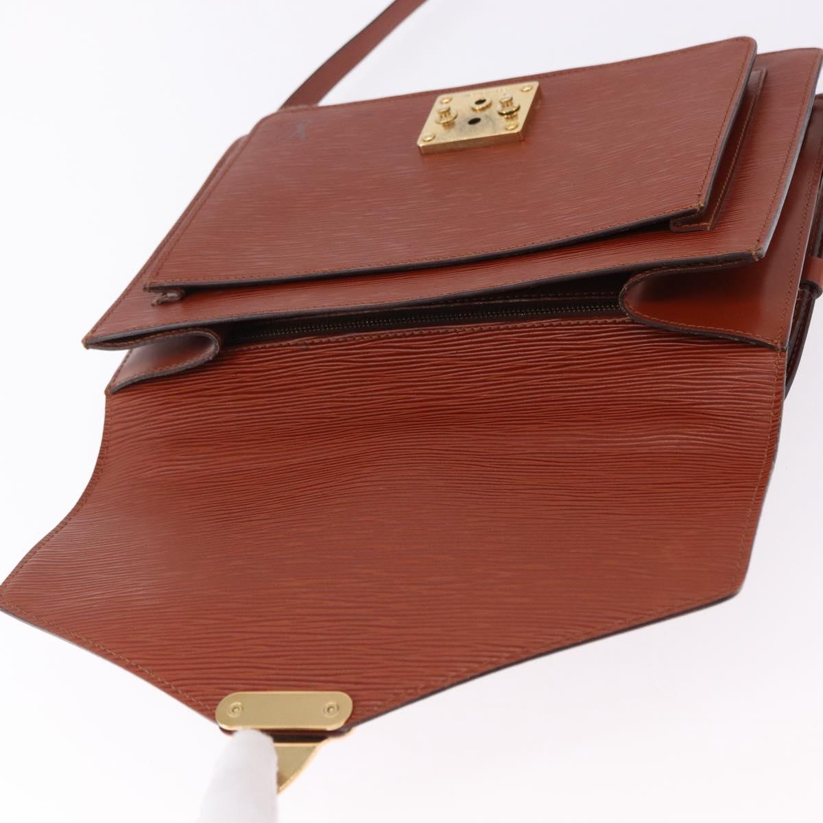 LOUIS VUITTON Epi Monceau 28 Hand Bag Brown M52123 LV Auth ep15520