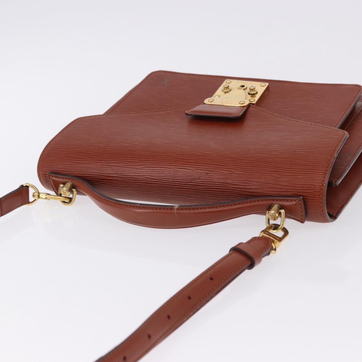 LOUIS VUITTON Epi Monceau 28 Hand Bag Brown M52123 LV Auth ep15520