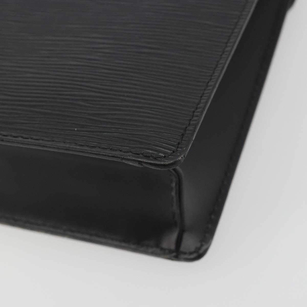 LOUIS VUITTON Epi Serie Dragonne Clutch Bag Black Noir M52612 LV Auth ep15521
