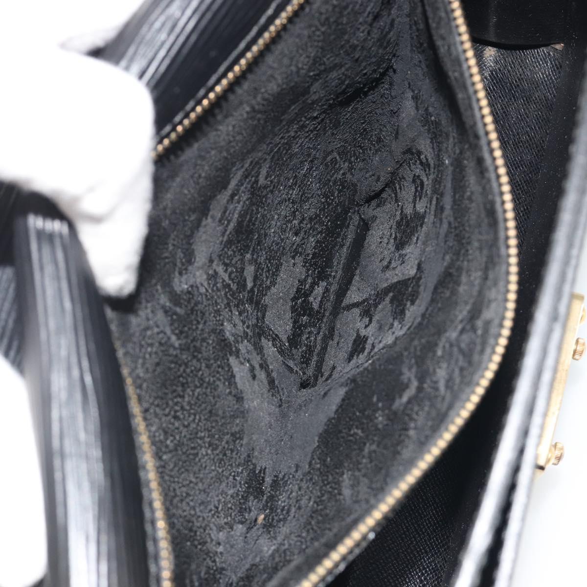 LOUIS VUITTON Epi Serie Dragonne Clutch Bag Black Noir M52612 LV Auth ep15521