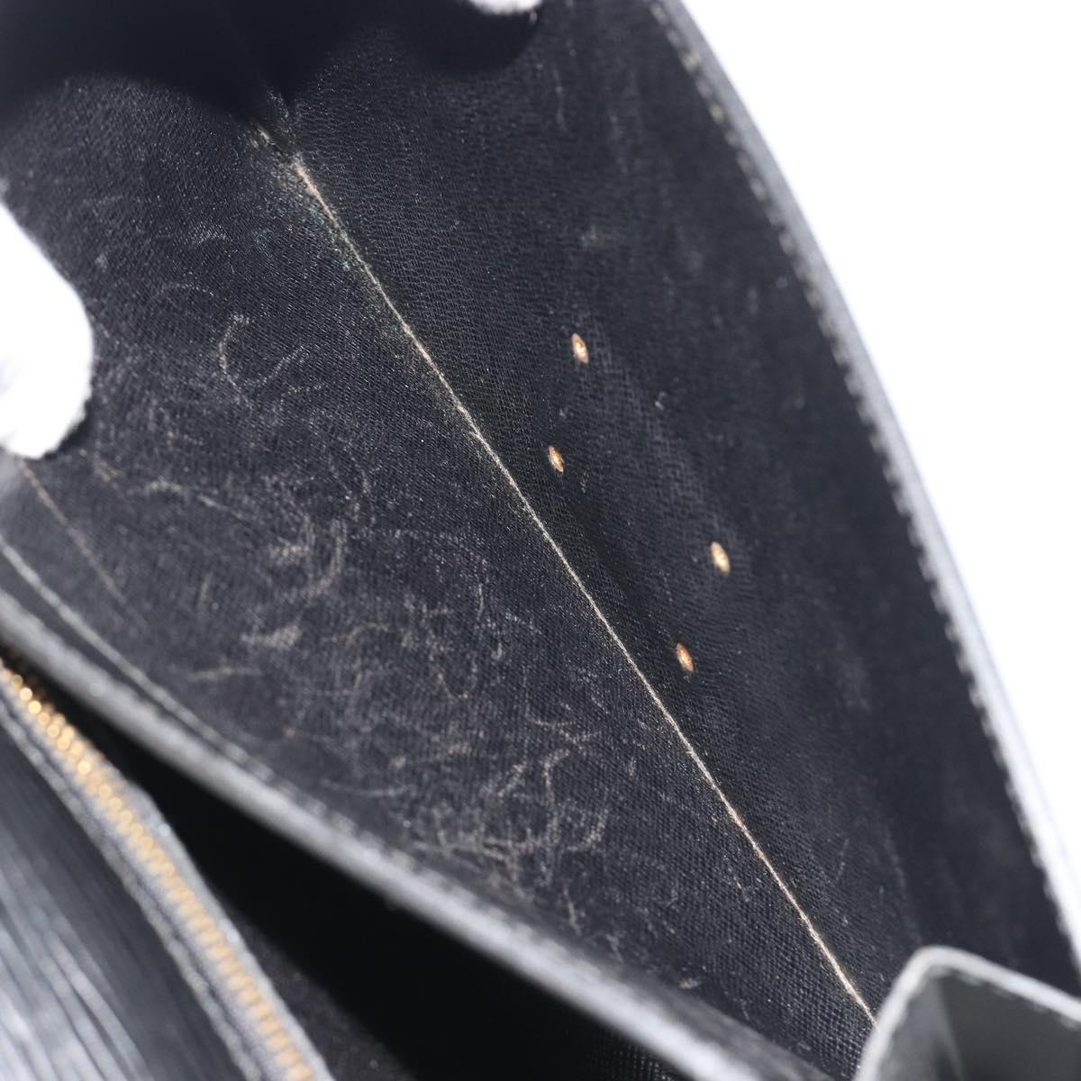 LOUIS VUITTON Epi Serie Dragonne Clutch Bag Black Noir M52612 LV Auth ep15521