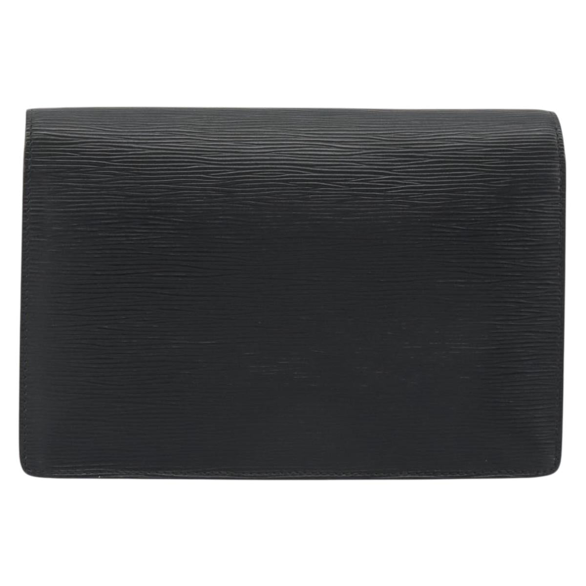 LOUIS VUITTON Epi Serie Dragonne Clutch Bag Black Noir M52612 LV Auth ep15521