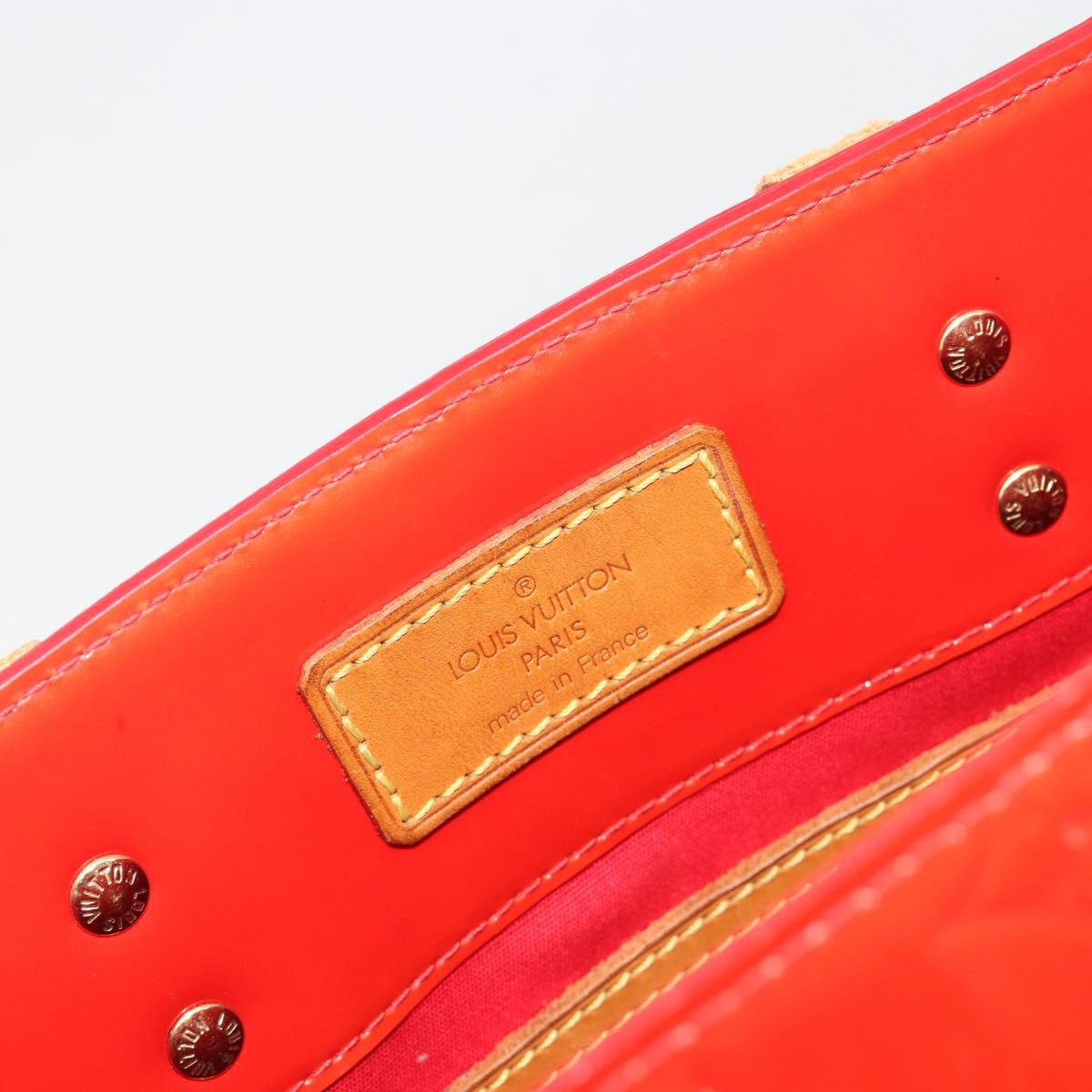LOUIS VUITTON Monogram Vernis Reade MM Hand Bag Red Rouge M91086 LV Auth ep15522