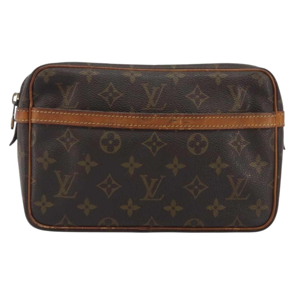 LOUIS VUITTON Monogram Compiegne 23 Clutch Bag M51847 LV Auth ep15523