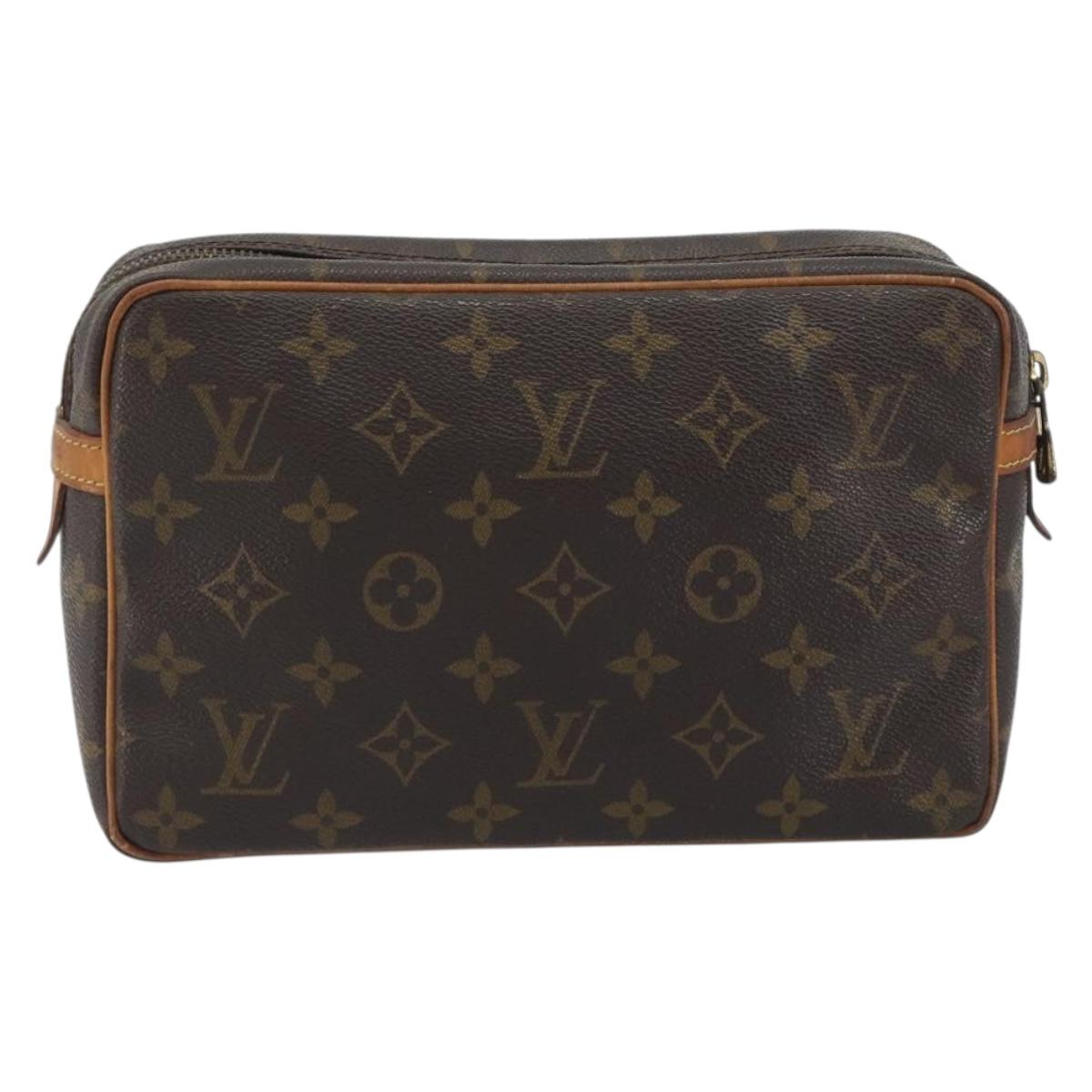 LOUIS VUITTON Monogram Compiegne 23 Clutch Bag M51847 LV Auth ep15523
