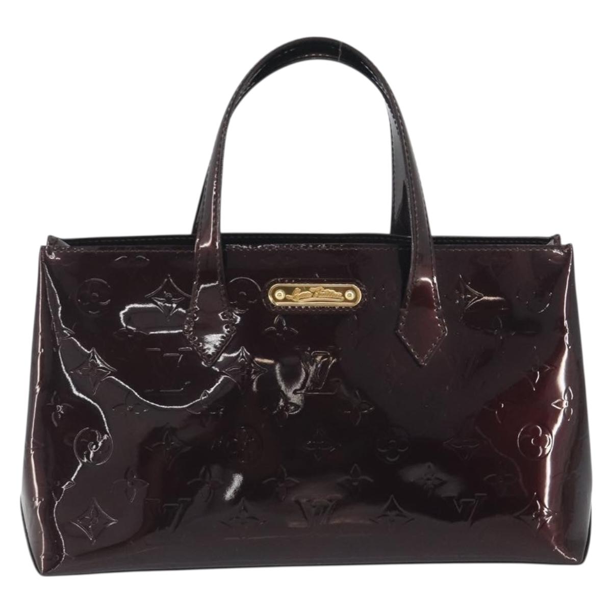LOUIS VUITTON Monogram Vernis Wilshire PM Hand Bag Amarante M93641 Auth ep15530