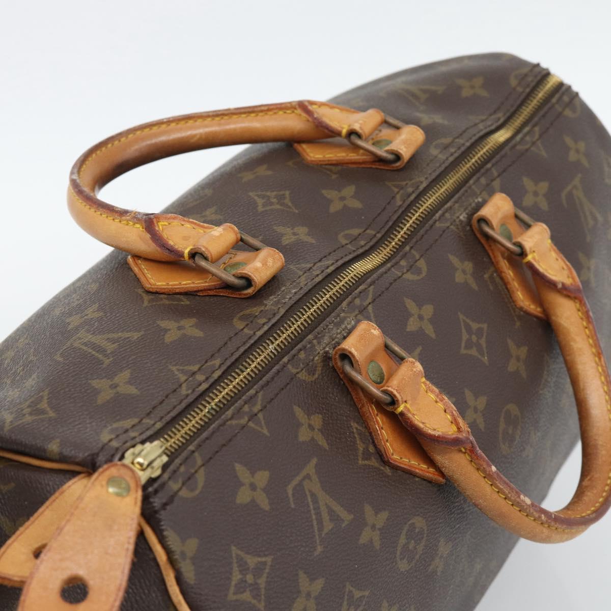 LOUIS VUITTON Monogram Speedy 35 Hand Bag M41524 LV Auth ep15531A