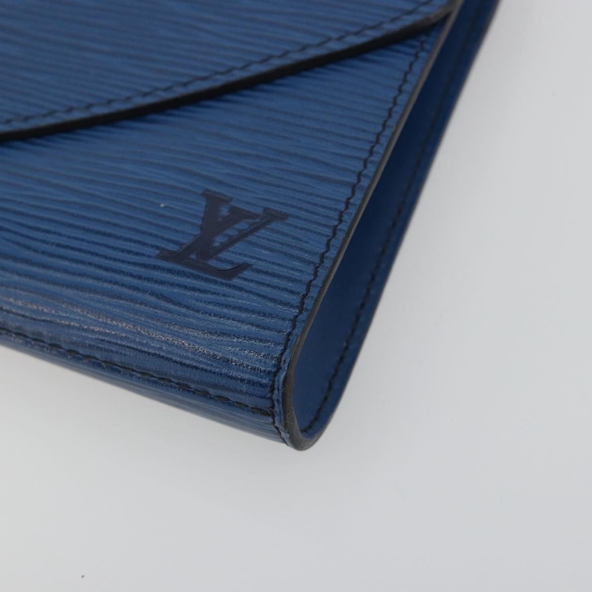 LOUIS VUITTON Epi Art Deco Clutch Bag Blue M52635 LV Auth ep15533