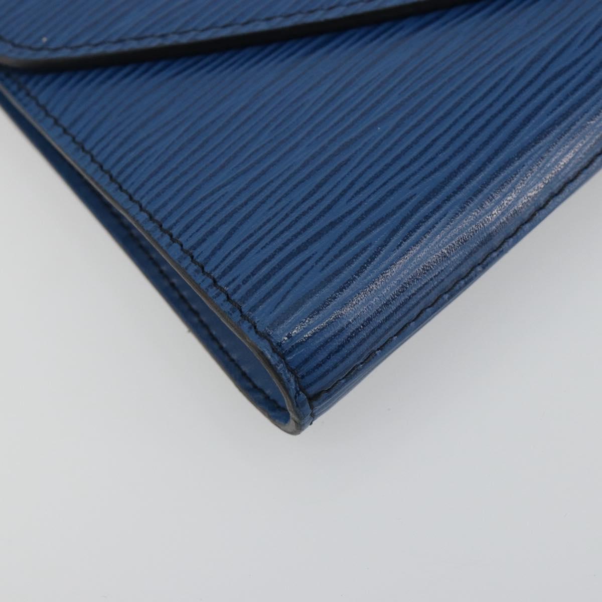 LOUIS VUITTON Epi Art Deco Clutch Bag Blue M52635 LV Auth ep15533