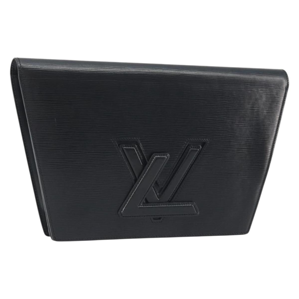 LOUIS VUITTON Epi Trapeze Clutch Bag Black M80165 LV Auth ep15536A
