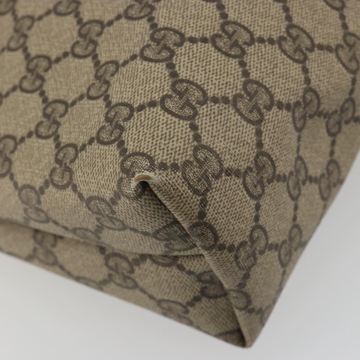 GUCCI GG Supreme Web Sherry Line Tote Bag PVC Beige 89 02 003 Auth ep15556