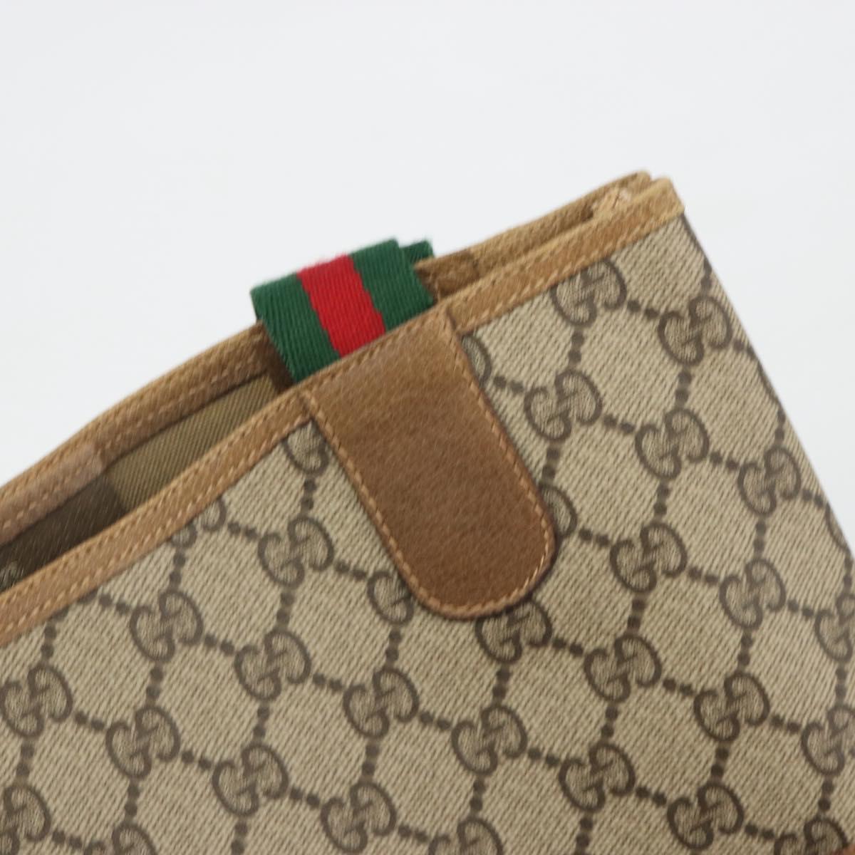 GUCCI GG Supreme Web Sherry Line Tote Bag PVC Beige 89 02 003 Auth ep15556