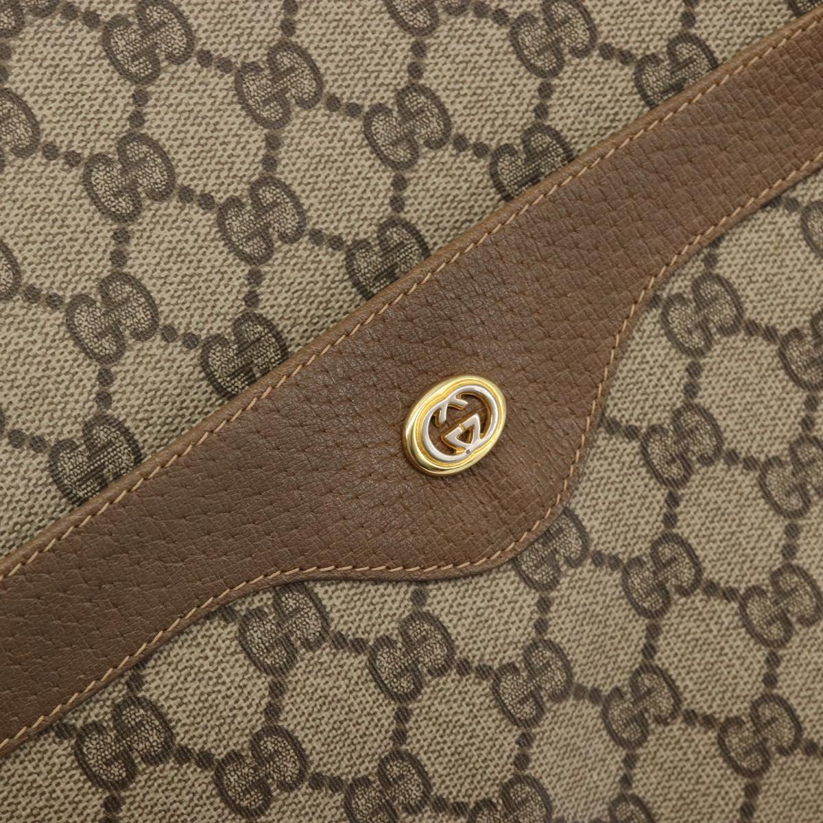 GUCCI GG Supreme Web Sherry Line Tote Bag PVC Beige 89 02 003 Auth ep15556