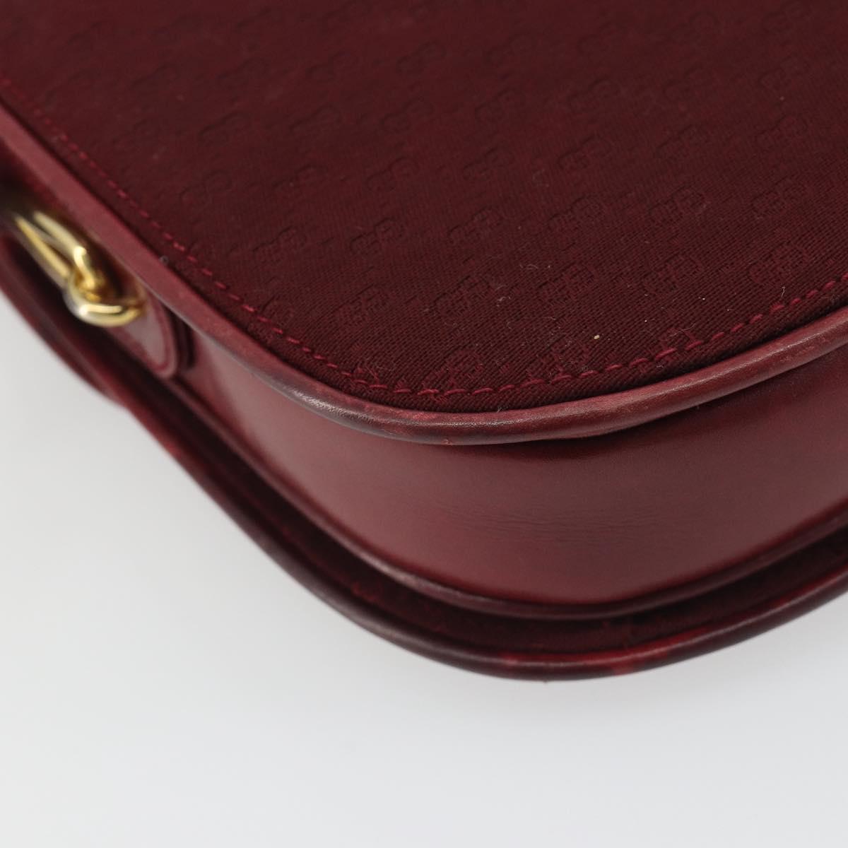 GUCCI Micro GG Supreme Shoulder Bag Red Gold Auth ep15564